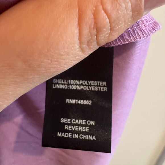 New Torrid Lavender Purple Floral Chiffon Midi Dress Adjustable Strap Plus Sz 2X - Picture 9 of 11